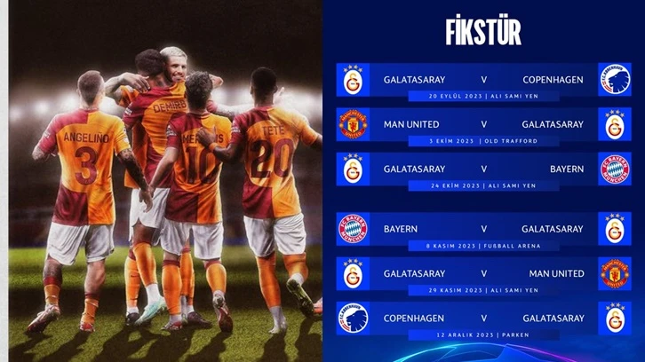Galatasaray'ımızın Şampiyonlar Ligi Fikstürü Belli Oldu! Devler Sahneye Çıkıyor