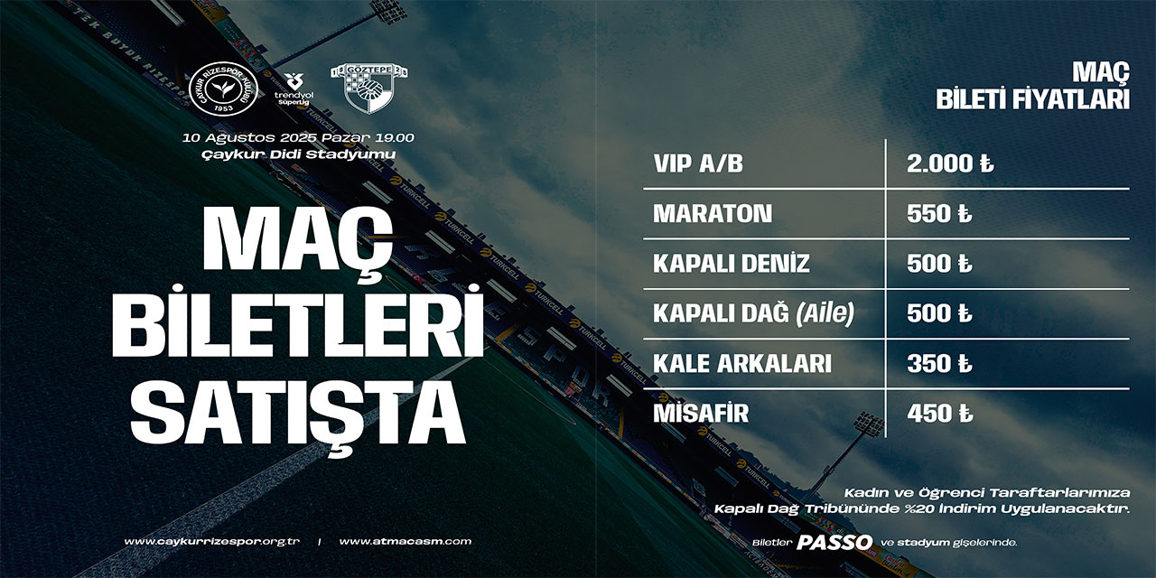 Süper Lig Başlıyor: Samsunspor-Göztepe Maçı Biletleri Satışta!